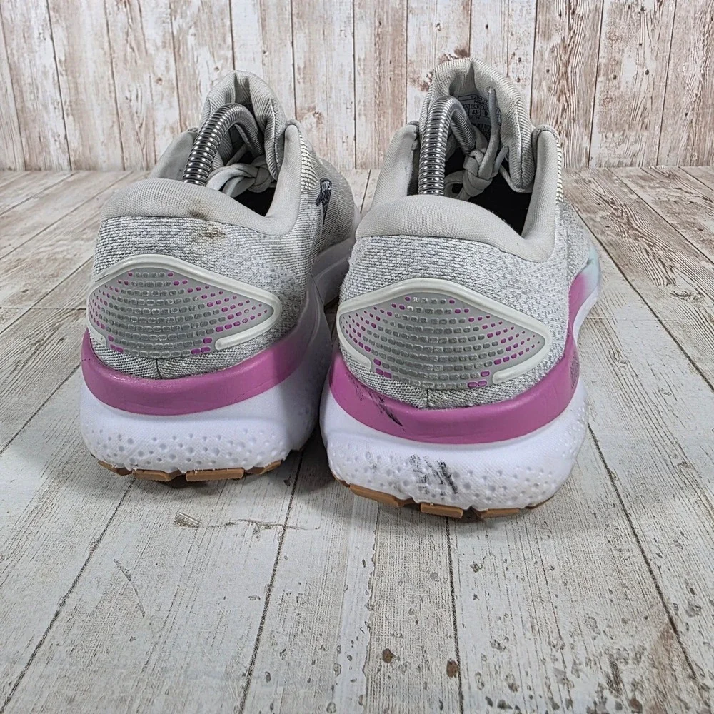 Brooks Ghost 15 Women's Running Shoes Light Grey Purple Aqua Size 11 Medium